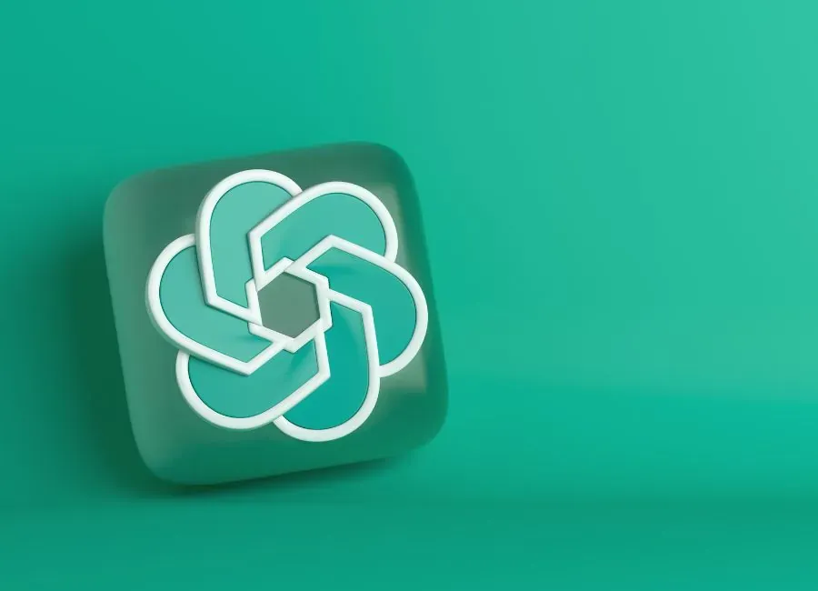 Logotipo de ChatGPT en un icono redondeado sobre un fondo verde